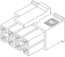 Molex Mini-Fit 3.0 43025 Overmolded Connector Wire Harnesses Drawing